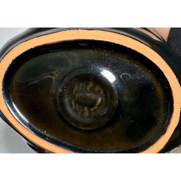 Vtg Blue Mountain Pottery Swan Planter Vase Green Drip Glaze 6 x 8" Canada MCM - Picture 4 of 11